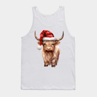 Christmas Highland Cow Tank Top